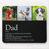 Bester Vater Vater Definition Foto Schwarz Mousepad (Vorne)