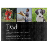 Bester Vater Vater Definition Foto Schwarz Schneidebrett (Vorderseite)