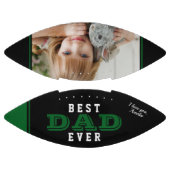 Bester Vater Vater Grün Schwarzes Foto Keepake Football (Paneele)