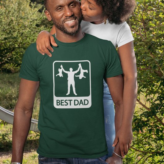 Bester Vater - Vater hält Kinder T-Shirt
