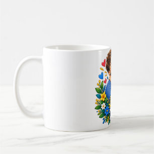 Bester Vater Vater und Sohn Umarmen Florales Herz Kaffeetasse
