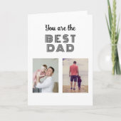 Bester Vater Vatertag 2 FotoCollage Feiertagskarte (Vorderseite)