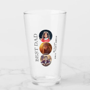 Bester Vater Vatertag 3 Foto-Collage Glas