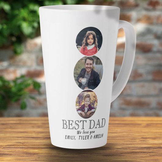 Bester Vater Vatertag 3 Oval Foto Collage Milchtasse