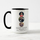 Bester Vater Vatertag 3 Oval Foto Collage Tasse (Links)