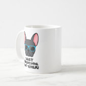 Bester Vater Vatertag Schwarzer Frenchie Kaffeetasse (Vorderseite Links)