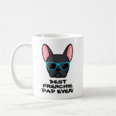 Bester Vater Vatertag Schwarzer Frenchie Kaffeetasse (Links)