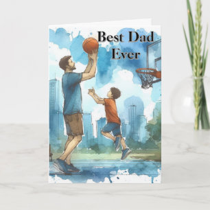 Bester Vater Vatertags-Basketballkarte Karte