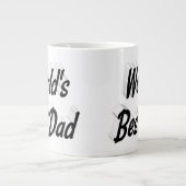 Bester Vater Vathers Day Schwarzer Halbtext Jumbo-Tasse (Vorderseite)