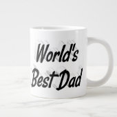 Bester Vater Vathers Day Schwarzer Halbtext Jumbo-Tasse (Rechts)