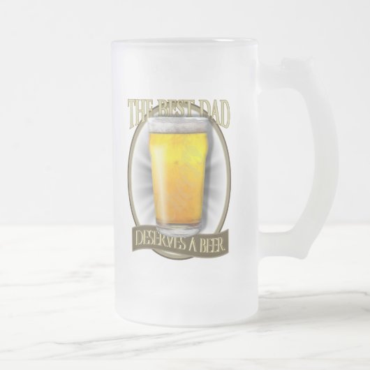 Bester Vater verdient ein Bier Mattglas Bierglas (Rechts)