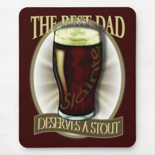Bester Vater verdient einen Stout Mousepad (Vorne)