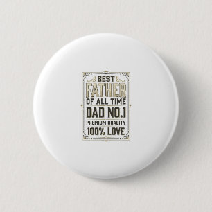 Bester Vater Vintage Gravur Typografisches Hemd De Button