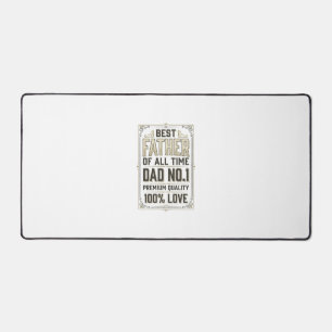Bester Vater Vintage Gravur Typografisches Hemd De Schreibtischunterlage
