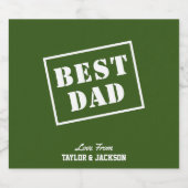 "BESTER VATER" von Kindern Bierflaschenetikett (Einzelnes Label)