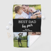Bester Vater von Par 3 Fotos Vatertag Geschenk nac Golfhandtuch (Insitu)