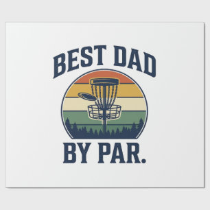 Bester Vater von Par Disc Golf Vintage-Sonnenunter Geschenkpapier