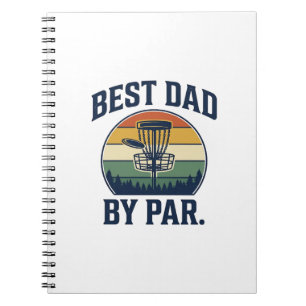 Bester Vater von Par Disc Golf Vintage-Sonnenunter Notizblock