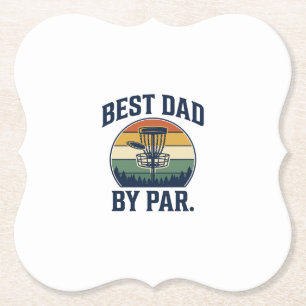 Bester Vater von Par Disc Golf Vintage-Sunset-Desi Untersetzer