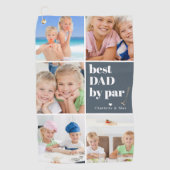 Bester Vater von Par | Foto Collage Vatertag Golfhandtuch (Vorderseite)