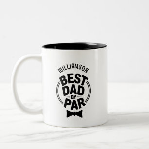 Bester Vater von Par Funny Vathers Tagesgeschenk f Zweifarbige Tasse