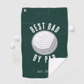 Bester Vater von Par Golf Gag Green Golfhandtuch (Insitu)