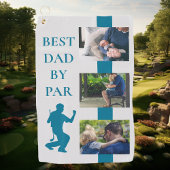 Bester Vater von Par Golf Vater Foto Geschenk Golfhandtuch