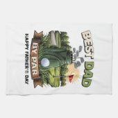 Bester Vater von Par Golf-Vater Lustig Geschirrtuch (Horizontal)