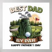 Bester Vater von Par Golf-Vater Lustig Poster (Vorne)
