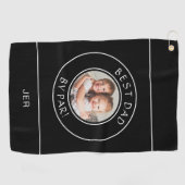 Bester Vater von Par Golfer Foto Geschenk Niedlich Golfhandtuch (Horizontal)