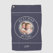 Bester Vater von Par Golfer Foto Geschenk Niedlich Golfhandtuch (Vorderseite)