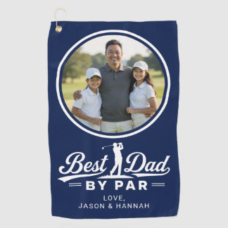 Bester Vater von Par Golfer Vater Foto Modern Mari Golfhandtuch