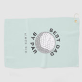 Bester Vater von Par Grandeltern Tag Nach Maß Golfhandtuch (Horizontal)