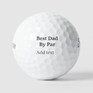 Bester Vater von par grau schwarz Vatertag nameein Golfball