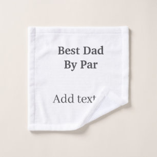 Bester Vater von par grau schwarz Vatertag nameein Waschlappen