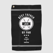 Bester Vater von Par Moderner Golfer Golf Lover Bl Golfhandtuch (Vorderseite)
