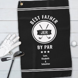 Bester Vater von Par Moderner Golfer Golf Lover Bl Golfhandtuch