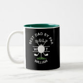 BESTER VATER VON PAR-MONOGRAMM NAME ZWEIFARBIGE TASSE (Links)