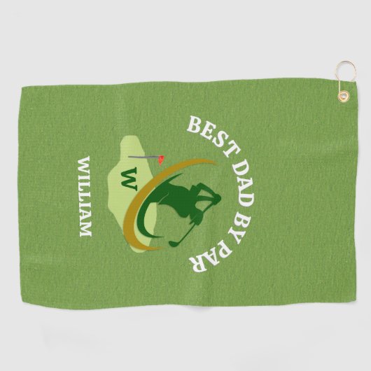 Bester Vater von Par Personalisiert Herren Golf Ha Golfhandtuch (Horizontal)