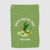 Bester Vater von Par Personalisiert Herren Golf Ha Golfhandtuch (Vorderseite)