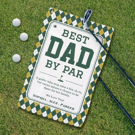 Bester Vater von Par Personalisiertes Golfhandtuch