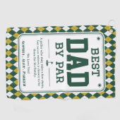 Bester Vater von Par Personalisiertes Golfhandtuch (Horizontal)