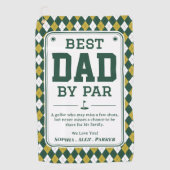 Bester Vater von Par Personalisiertes Golfhandtuch (Vorderseite)
