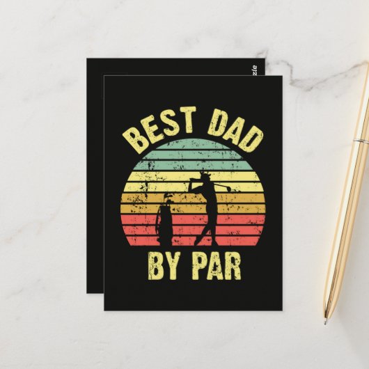 Bester Vater von Par Postkarte (Vorderseite/Rückseite Beispiel)