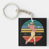 Bester Vater von Par Rainbow & Black Schlüsselanhänger (Vorderseite)