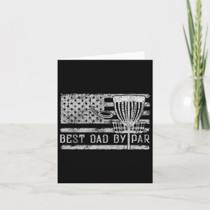 Bester Vater von Par Vintag American Flag Disc Gol Karte