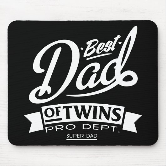 Bester Vater von Twins Pro Dept. Super Vater Mousepad (Vorne)