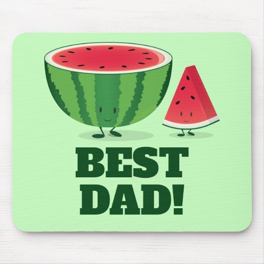 Bester Vater Watermelon FruchtMelon Mousepad (Vorne)