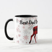 Bester Vater Weihnachten Elche Rote Piepser Tasse (Links)