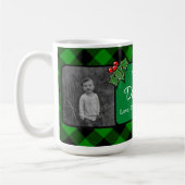 Bester Vater Weihnachts-Klassiker Kariert Holly Kaffeetasse (Links)